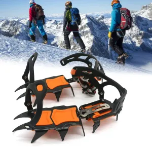 12 Teeth Ice Crampons Winter Snow Boot Shoes Ice Gripper Anti-Skid Ice Spikes Snow Traction Cleats