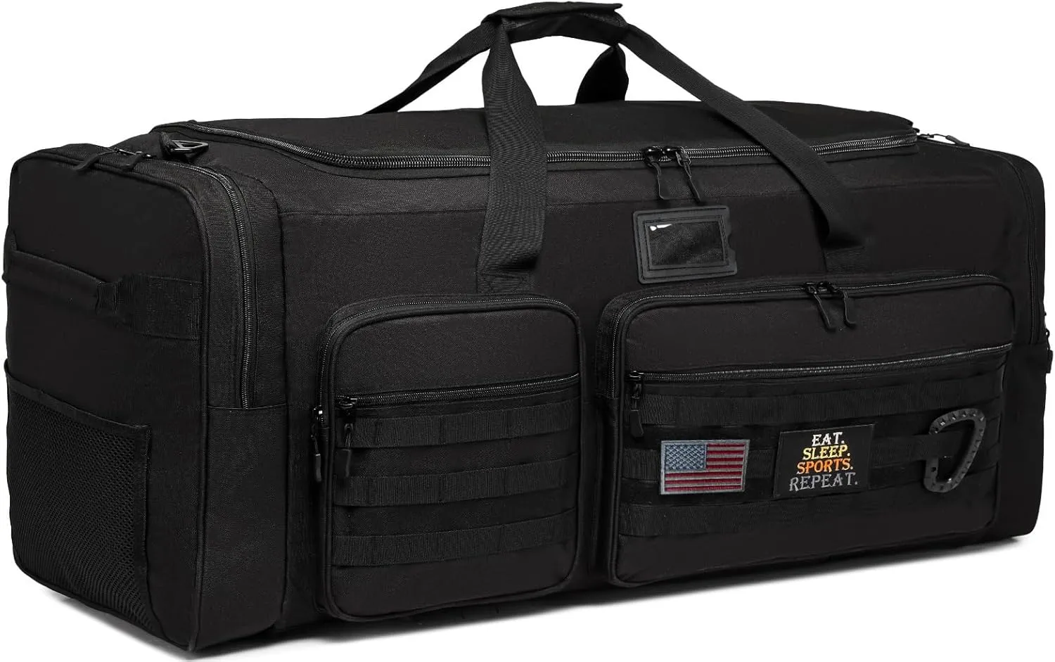 130L Extra Large Duffle Bag for Men, Heavy Duty Duffle Bag for Travel, Large Sports Gym Equipment Bag for Hockey Football Baseball Soccer Basketball & Team training, Black