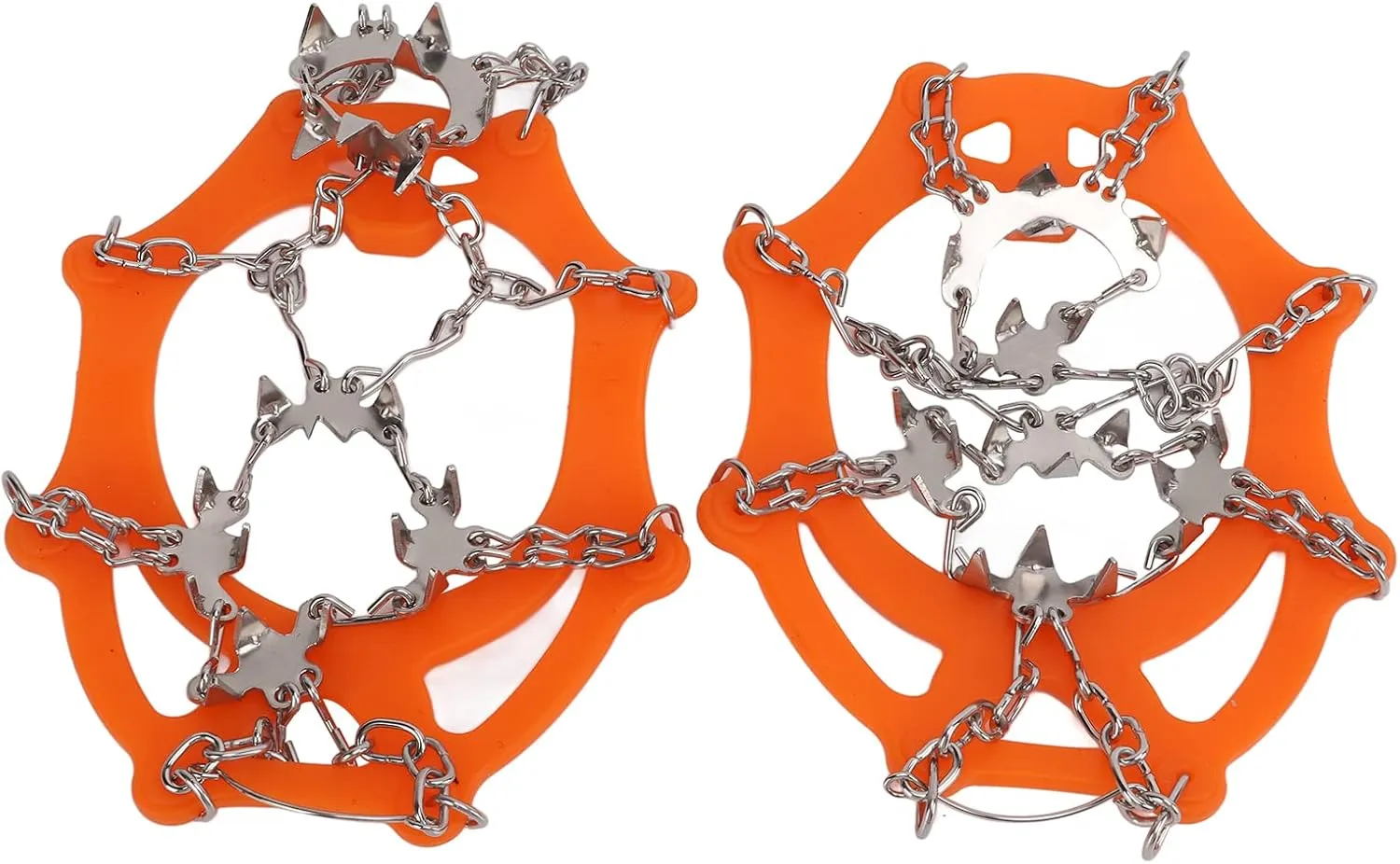 19 Teeth Crampons,Stainless Steel Ice Cleats Anti Slip Crampon Traction Cleats for Ice Snow Winter Hiking Climbing Ice Fishing