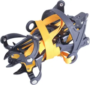 1Pair Crampons Ice Cleats for Boots with Manganese Spikes for Snow Ice and Slippery Conditions Design for Outdoor Safety