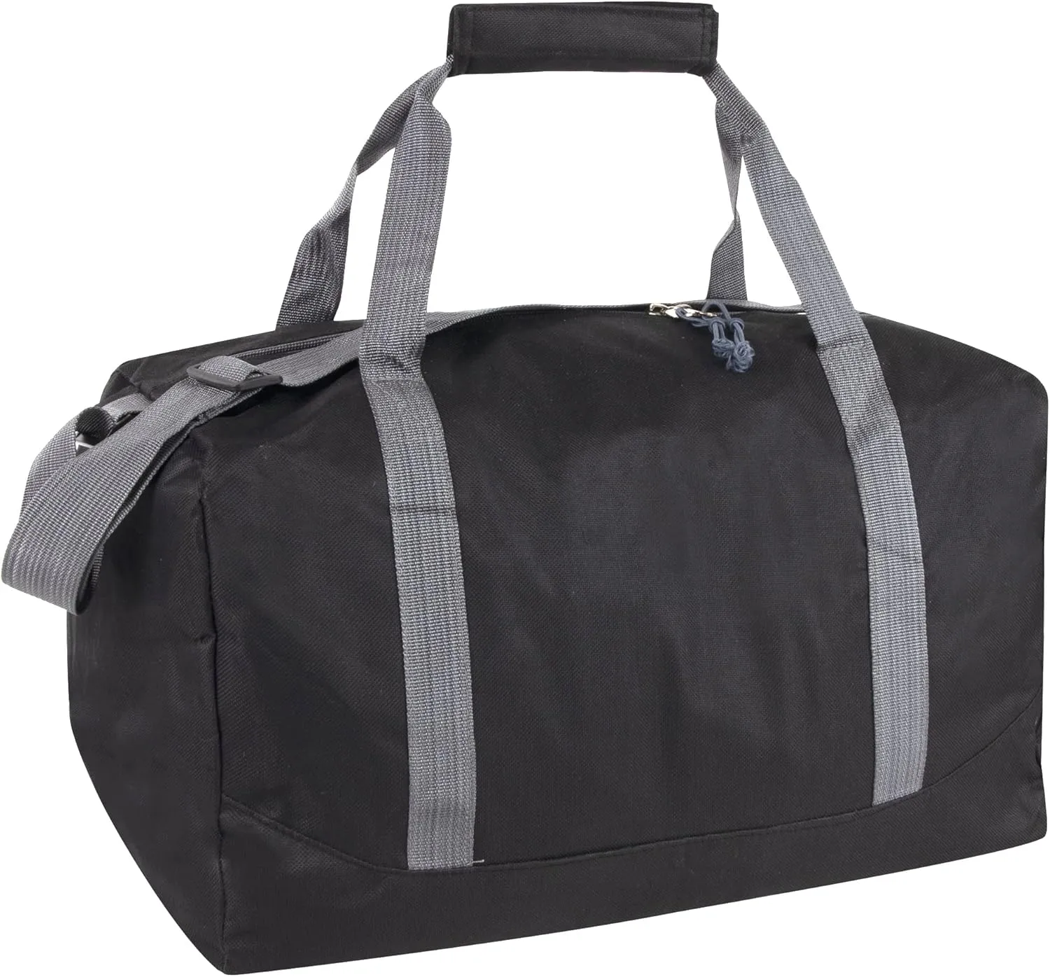 30 Liter, 17 Inch Canvas Duffle Bags for Men and Women – Travel Weekender Overnight Carry-On Shoulder Duffel Tote Bags (Black)