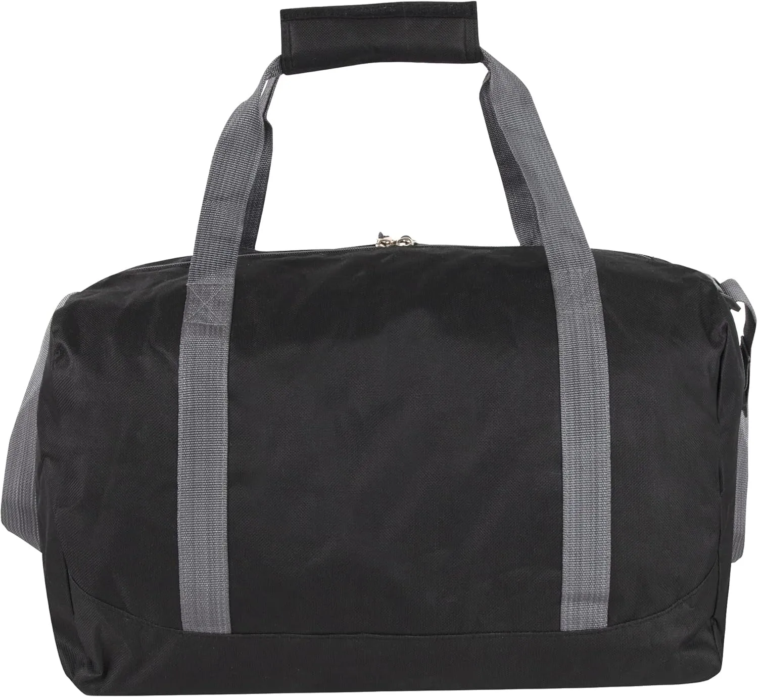 30 Liter, 17 Inch Canvas Duffle Bags for Men and Women – Travel Weekender Overnight Carry-On Shoulder Duffel Tote Bags (Black)
