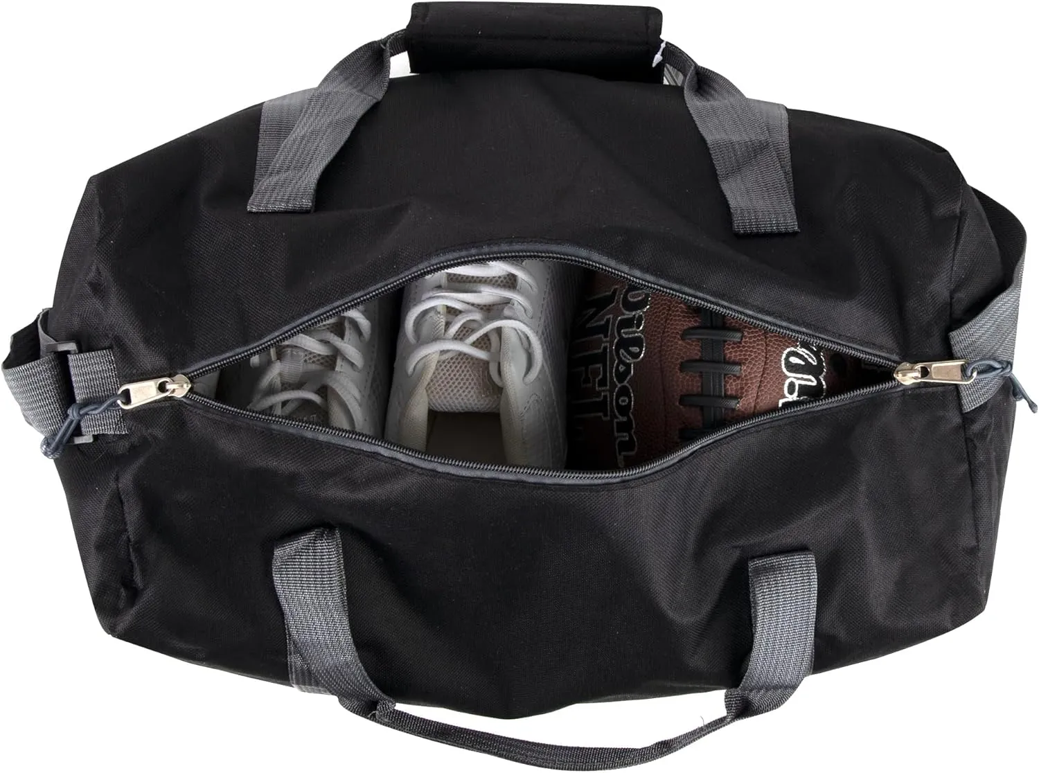 30 Liter, 17 Inch Canvas Duffle Bags for Men and Women – Travel Weekender Overnight Carry-On Shoulder Duffel Tote Bags (Black)