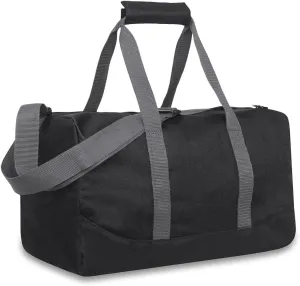30 Liter, 17 Inch Canvas Duffle Bags for Men and Women – Travel Weekender Overnight Carry-On Shoulder Duffel Tote Bags (Black)