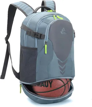 35L Basketball Backpack Large Sports Bag with Separate Ball compartment, for Basketball Soccer Volleyball Swim Gym Travel