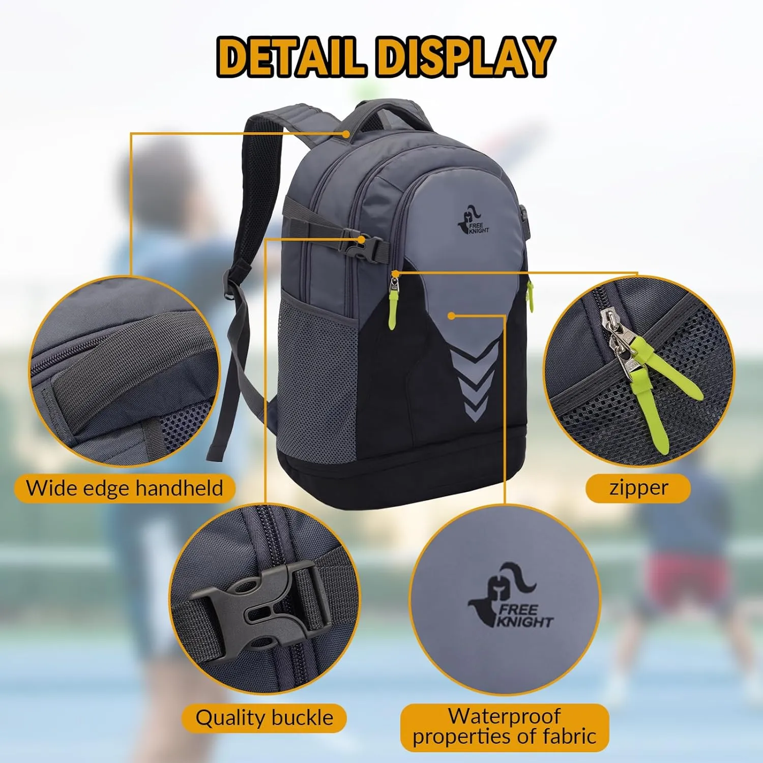 35L Basketball Backpack Large Sports Bag with Separate Ball compartment, for Basketball Soccer Volleyball Swim Gym Travel