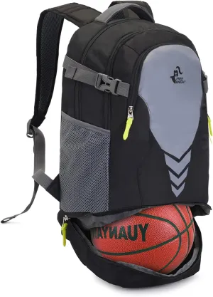 35L Basketball Backpack Large Sports Bag with Separate Ball compartment, for Basketball Soccer Volleyball Swim Gym Travel
