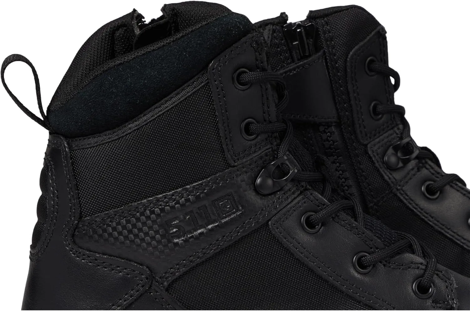 5.11 Tactical Men's ATAC 2.0 Work Boots, 6-Inch, Side Zipper, Black, Style 12394ABR