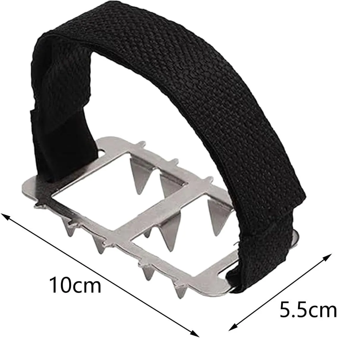 5X Shoe Spikes Over Shoe Crampons, Ice Snow Grips, with Spikes Ice Crampons Spikes Traction Cleats for Outdoor Climbing Jogging, Black