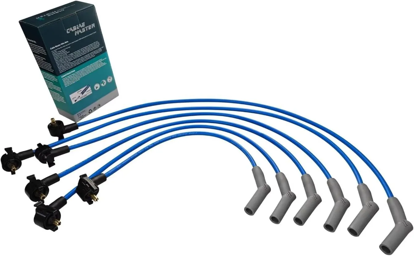 8.2MM High Performance Spark Plug Wires Compatible with Ford Ranger Mazda B3000 V6 3.0L 3.0 1998 1999 2000 Blue