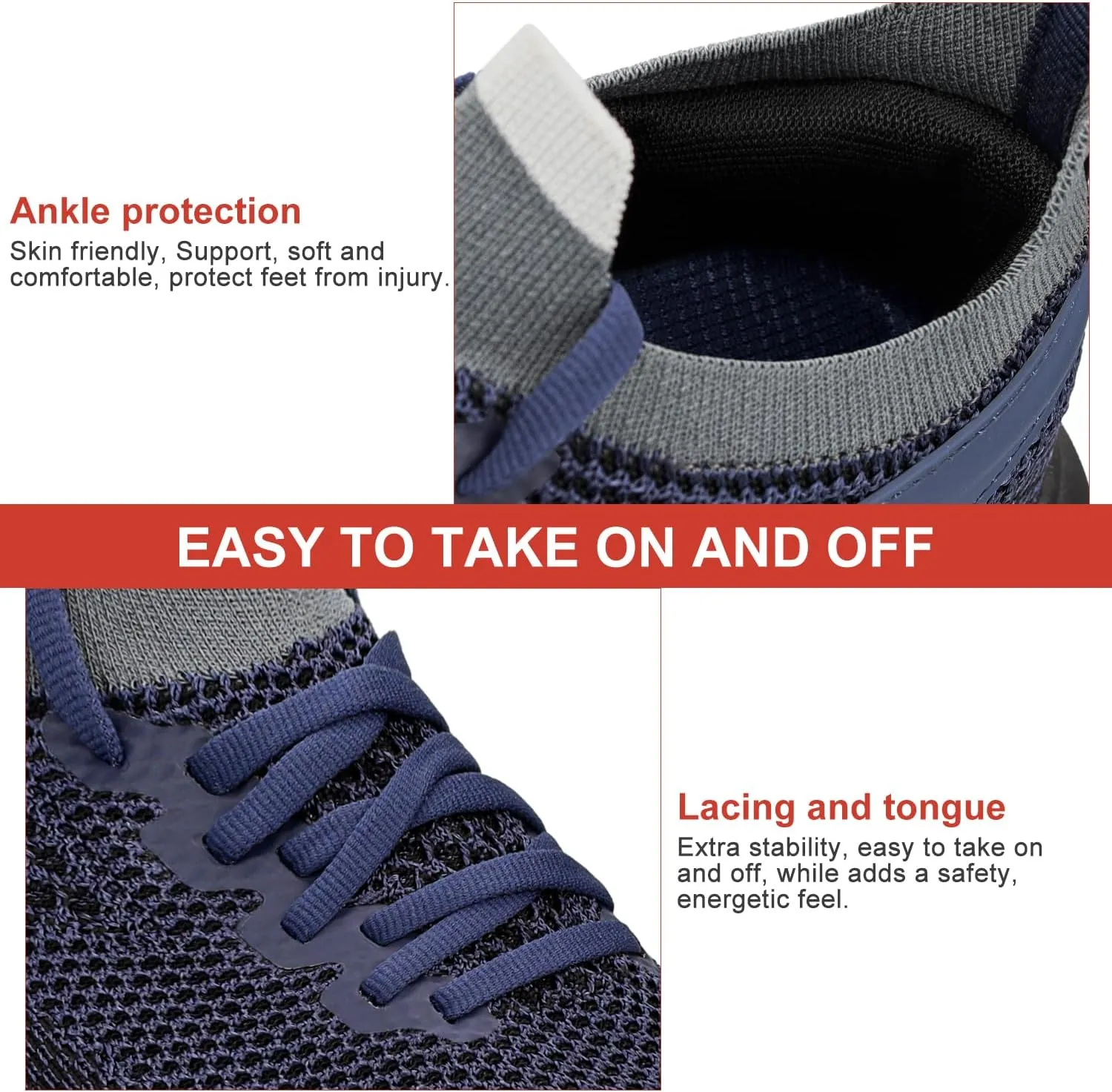 Abboos Running Shoes Womens Non Slip Gym Workout Shoes Lightweight Breathable Tennis Shoes Mesh Walking Sneakers