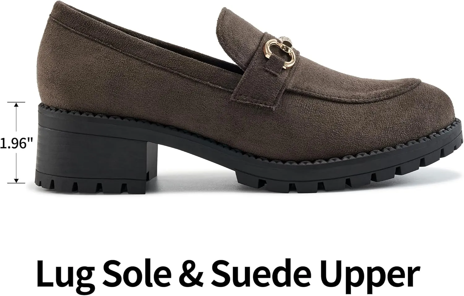 Ablanczoom Chunky Loafers for Women Platform: Comfortable Suede Penny Womens Loafer Dressy Slip On Casual Office Business Shoes