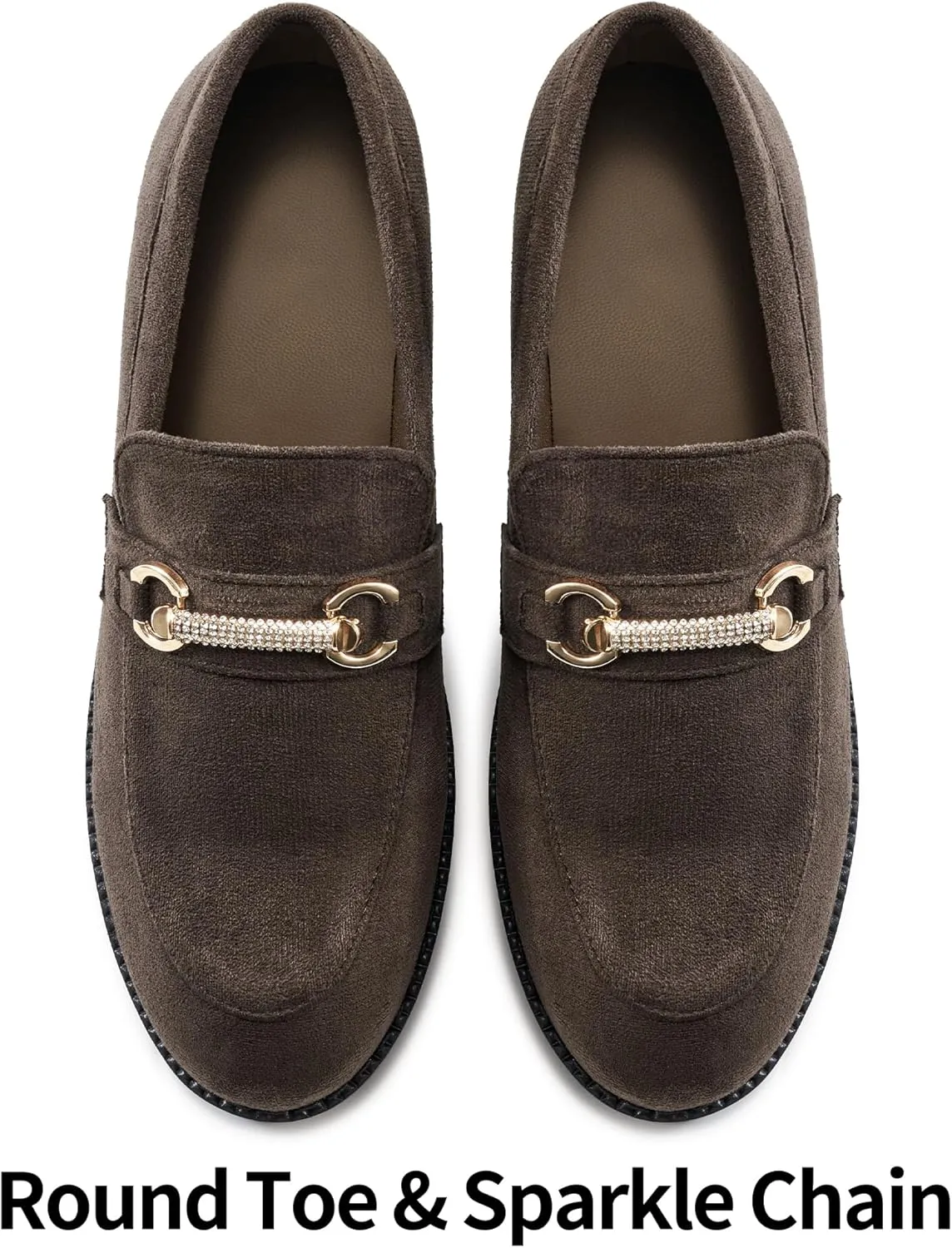 Ablanczoom Chunky Loafers for Women Platform: Comfortable Suede Penny Womens Loafer Dressy Slip On Casual Office Business Shoes