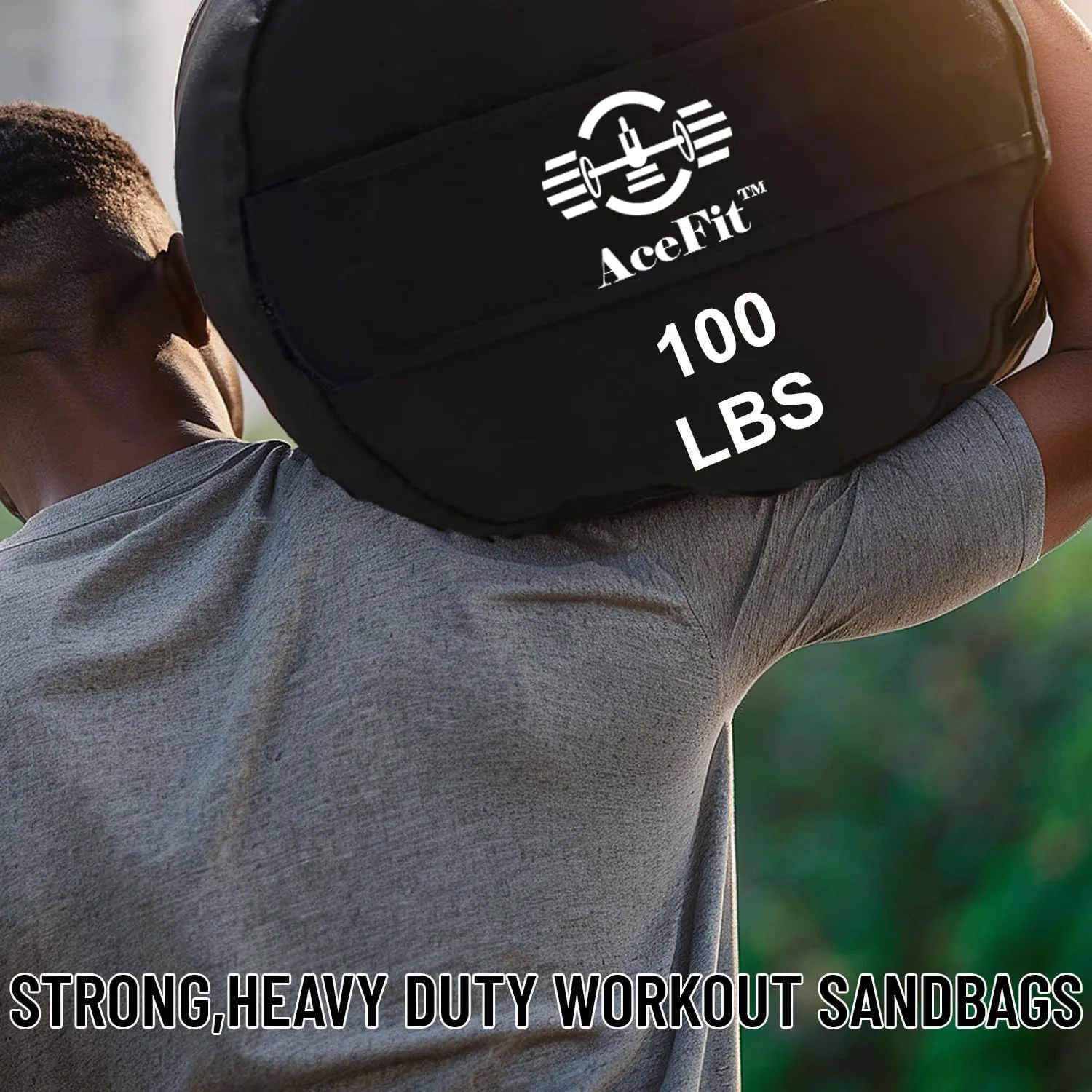 AceFit Training Sandbag for Working Out| Heavy Duty Workout Sandbags| Weights Sand Bags for Training, Exercise| Military Conditioning, Fitness, Cross-Training & Strength Training