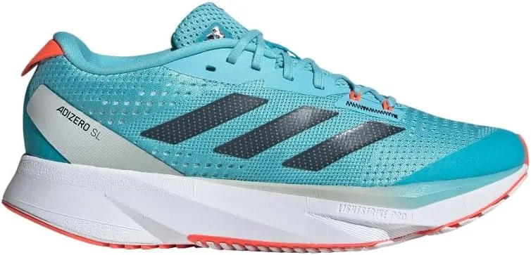 adidas Adizero Sl Light Aqua/Carbon/Solar Red 9 B (M)