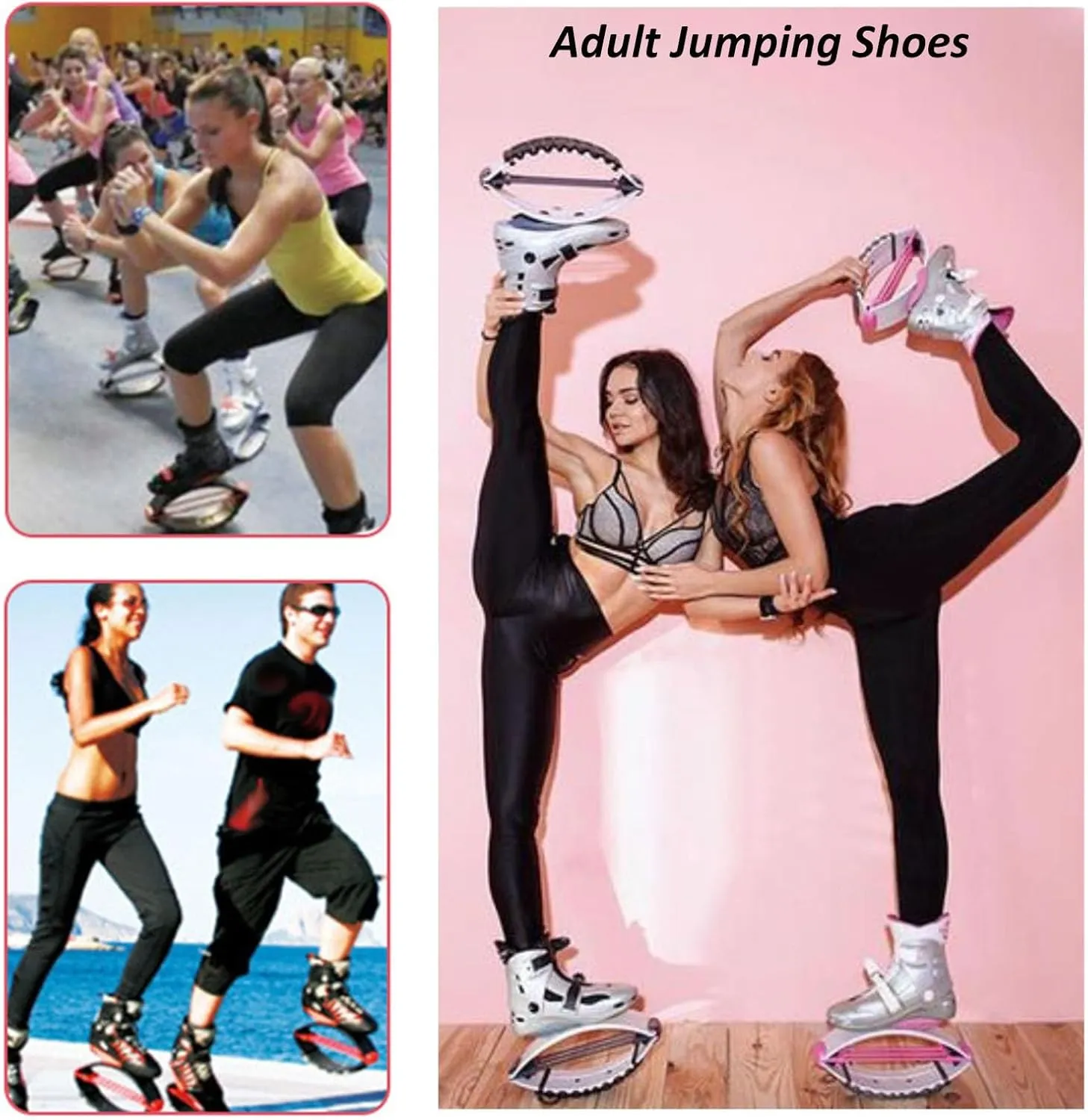 Adult Jumping Shoes for Fitness Workout Kangaroo Moon Shoes Sports Training Bouncing Jump Boots Can Load 55-110kg