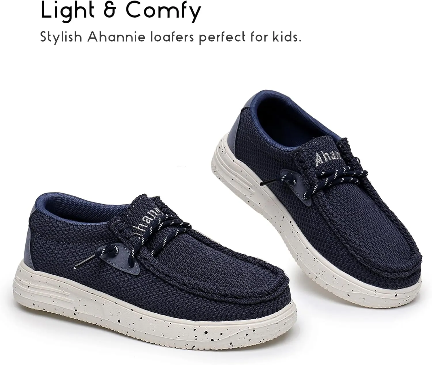 Ahannie Kids Boys Girls Loafers Slip On Casual Lightweight Walking Shoes(Toddler/Little Kid/Big Kid)