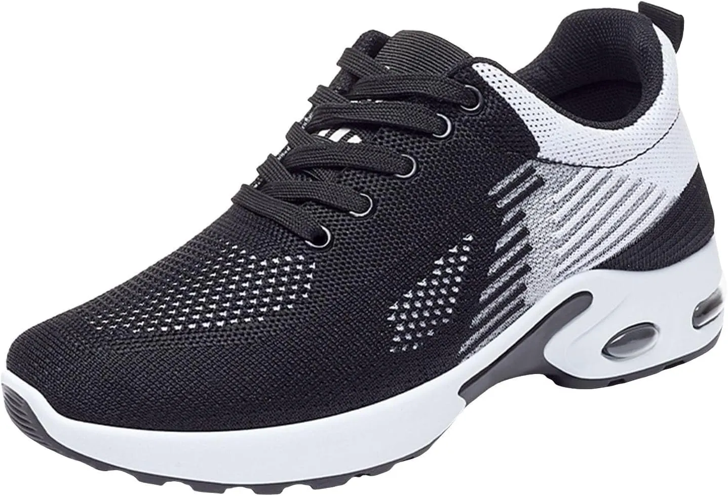 Air Cushion Sneakers for Women Casual Breathable Mesh Hollow Out Running Shoes Summer Lightweight Round Toe Slip On Orthopedic Shoes Comfortable Workout Sports Sneaker with Arch Support