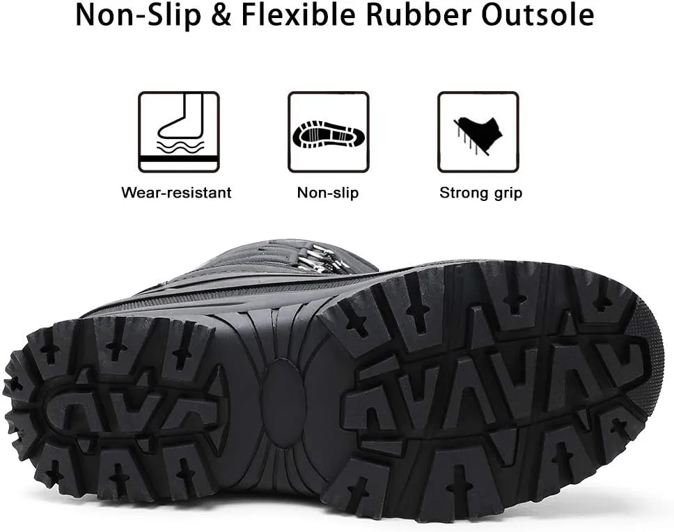 ALEADER Men's Winter Waterproof Insulated Shell Warm Inner Comfortable Outdoor Snow Boots