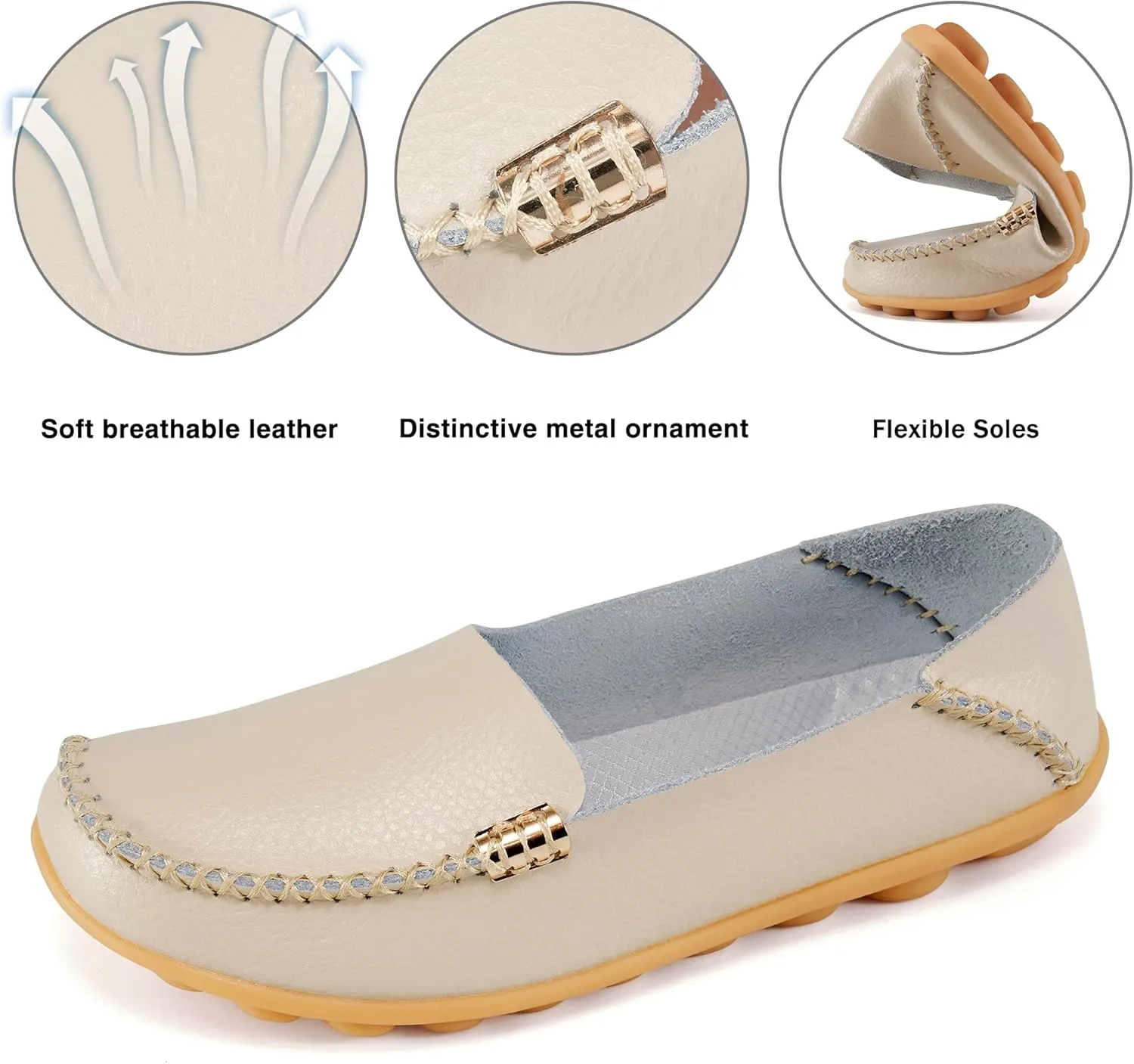 Alicegana Loafers for Women Shoes Casual: Slip on Flat Shoes Ladies Comfortable Dressy Moccasins Driving Penny Loafers