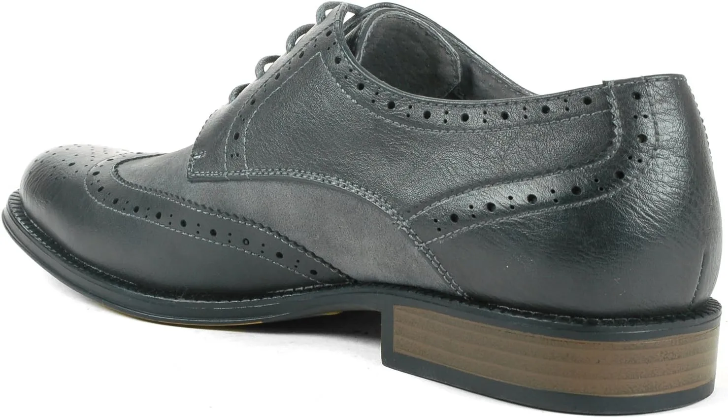 Alpine Swiss Zurich Mens Wing Tip Oxfords Two Tone Brogue Medallion Dress Shoes