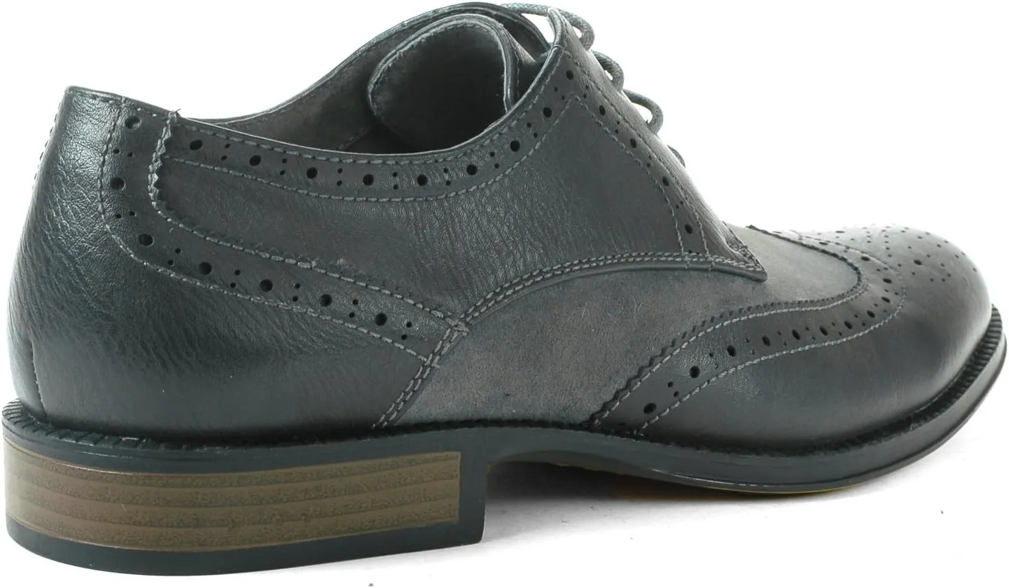 Alpine Swiss Zurich Mens Wing Tip Oxfords Two Tone Brogue Medallion Dress Shoes