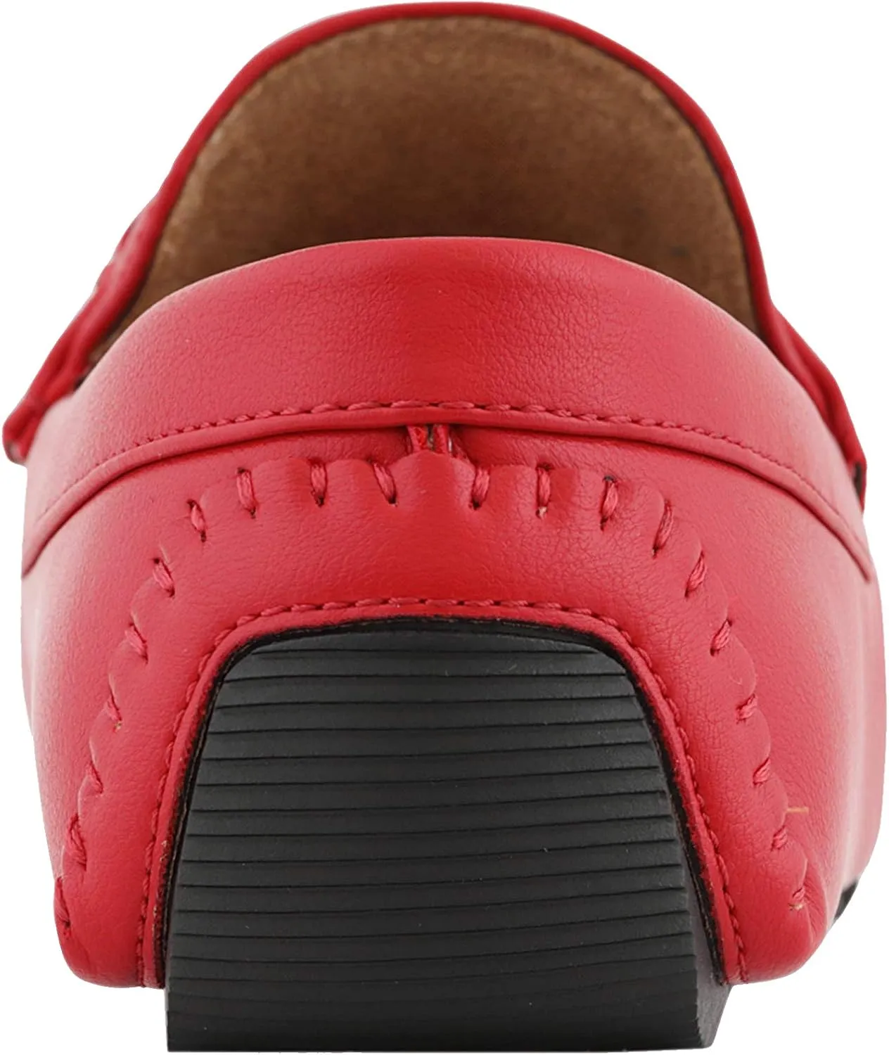 Amali Walken Men's Casual Slip-On Loafers, Driving Moccasin Shoes for Men with Silver Buckle, Available in Plush Microfiber and PU Leather