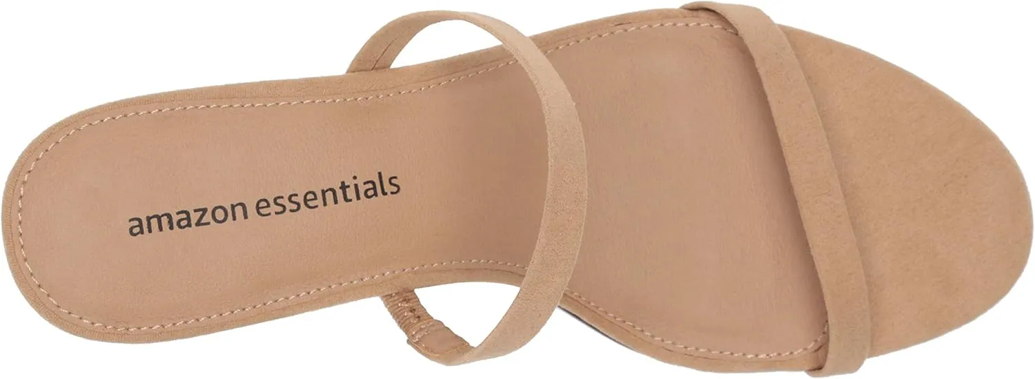Amazon Essentials Women's Thin Two Strap Heeled Slide