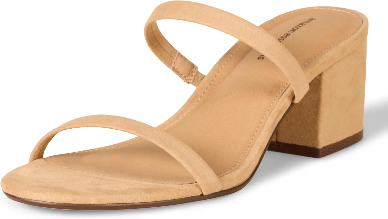 Amazon Essentials Women's Thin Two Strap Heeled Slide
