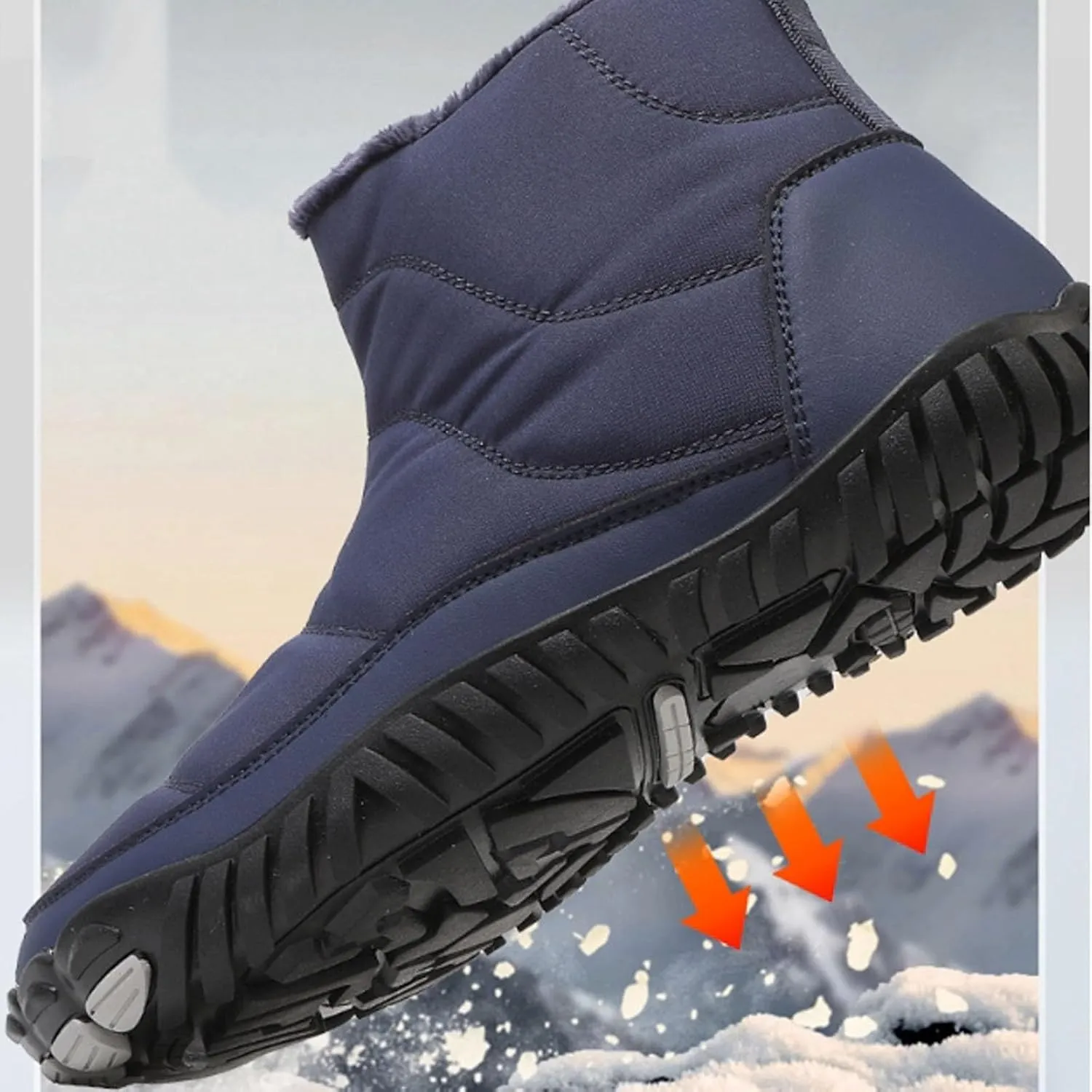 AMDBEL Snow Boots for Women Men Winter Footwear Barefoot Shoes Wide Toe Box Walking Snow Boots Warm Sneakers Shoes