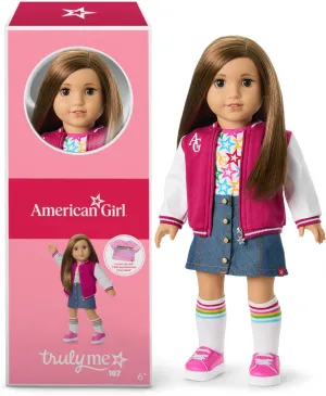 American Girl, Truly Me 18-inch Doll #107 with Brown Eyes, Straight Brown Hair, Light-to-Medium Skin, for Ages 6 