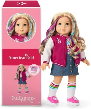 American Girl, Truly Me 18-inch Doll #110 with Blue Eyes, Wavy Blonde Hair, Light Skin with Freckles, for Ages 6 