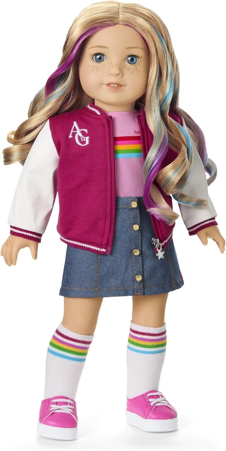 American Girl, Truly Me 18-inch Doll #110 with Blue Eyes, Wavy Blonde Hair, Light Skin with Freckles, for Ages 6 