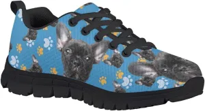 AmzPrint Cute Animal Corgi Print Running Tennis Sport Shoes Unisex-Child Walking Gym Jogging Boys Tennis Shoes Size 12 Purple
