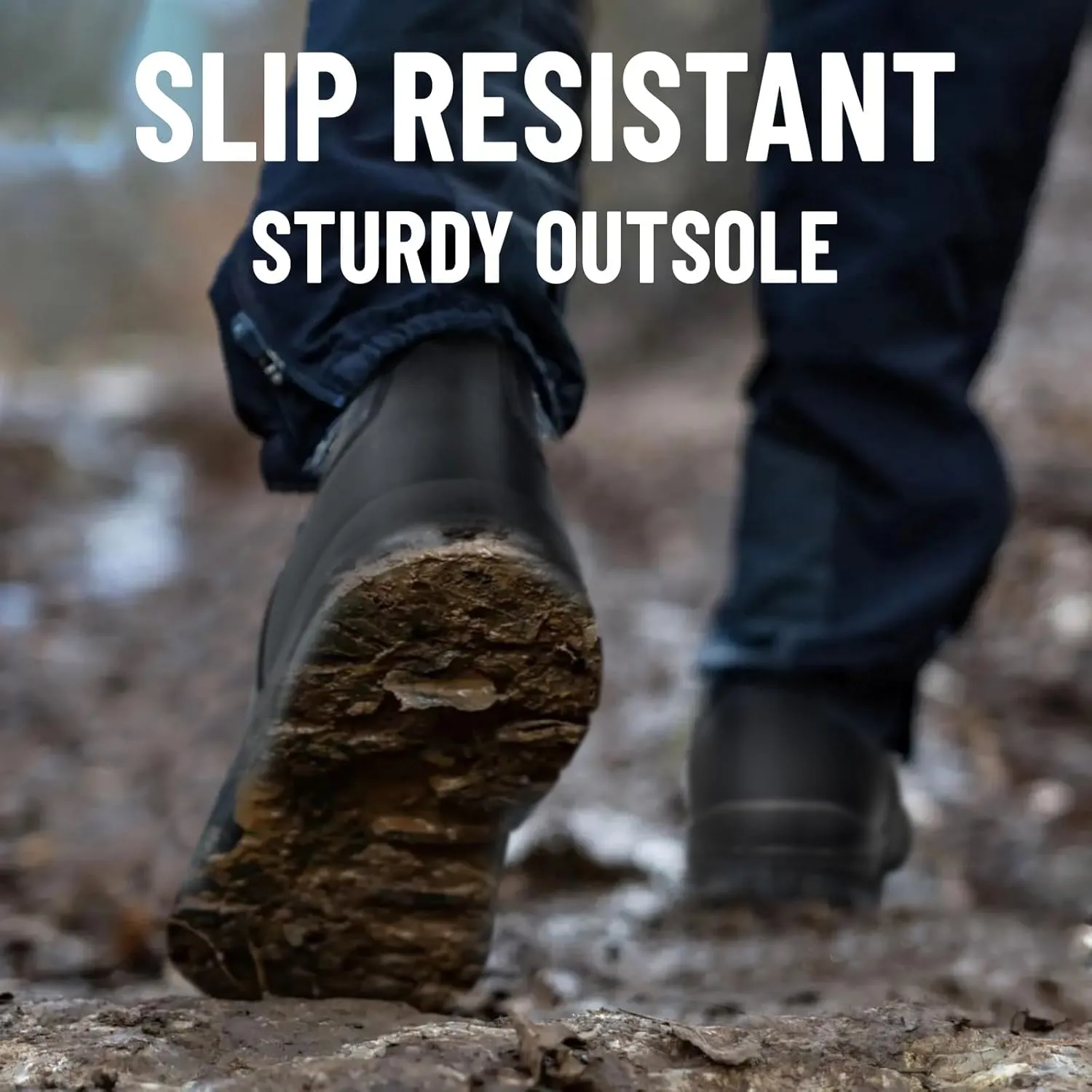 ANGRYRAM Steel Toe Slip on Work Boots for Men Waterproof Slip Resistant Fire Station Mechanic Boots Comfortable Construction Chelsea Safety Shoes