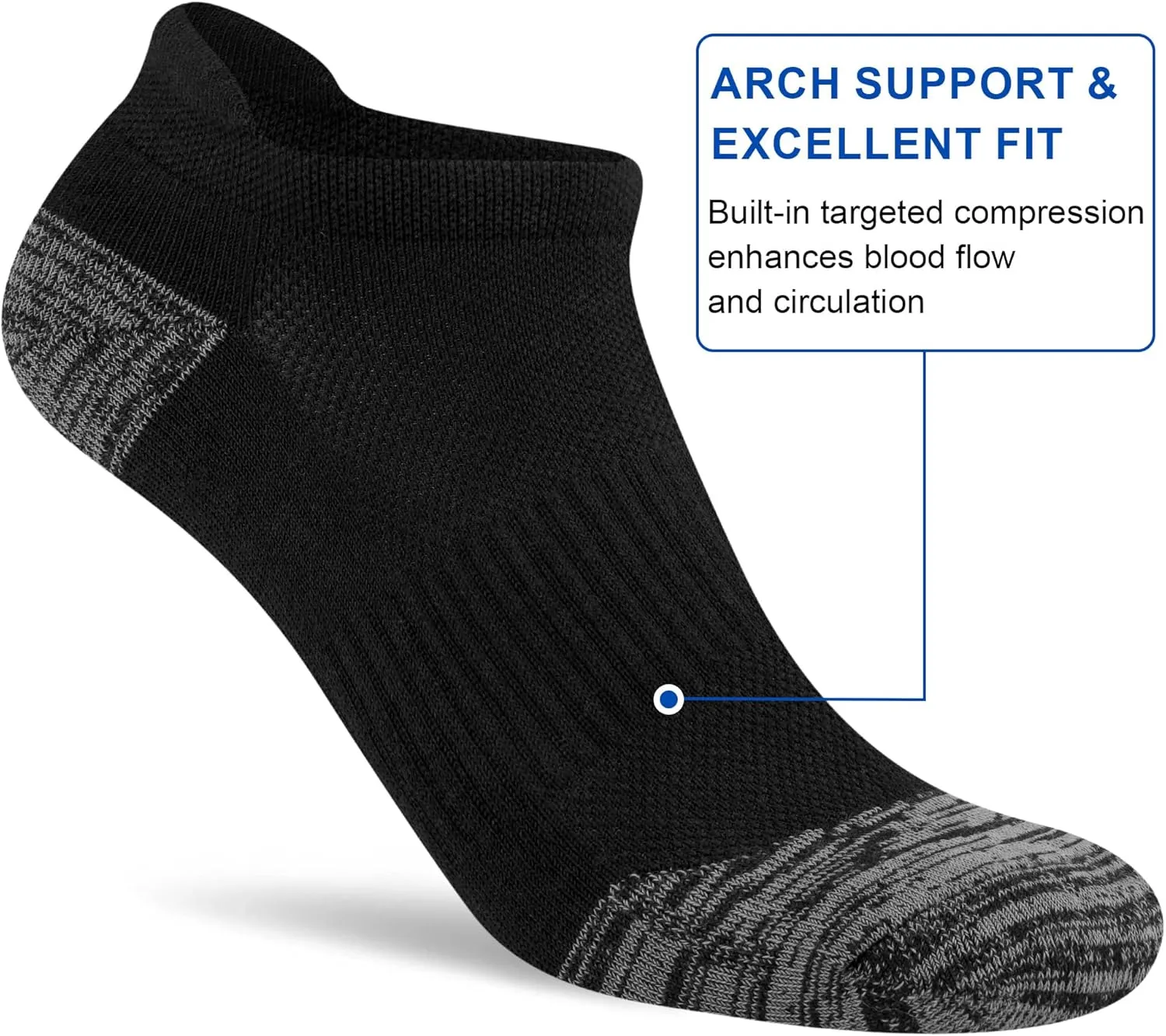 Ankle Socks Womens Athletic Running Comfort Cushioned 3/5/6Pairs