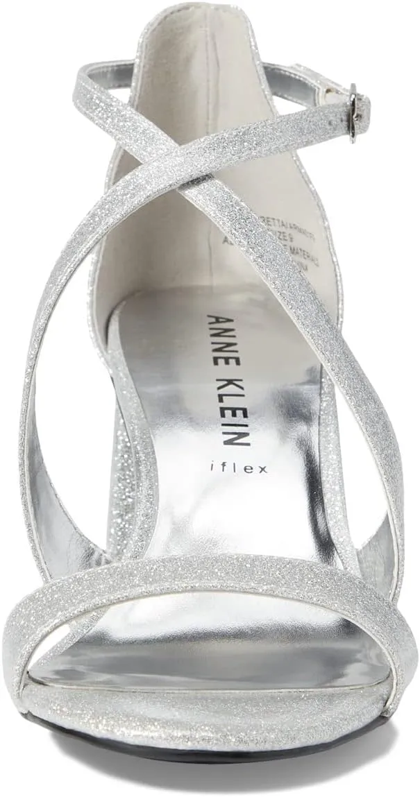 Anne Klein Womens Armaretta Patent Ankle Strap Block Heel