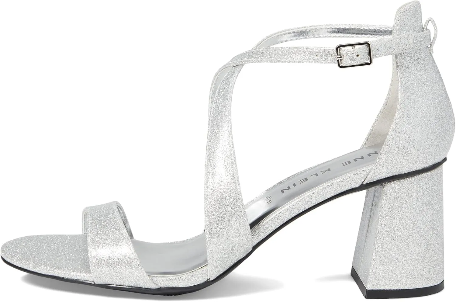 Anne Klein Womens Armaretta Patent Ankle Strap Block Heel