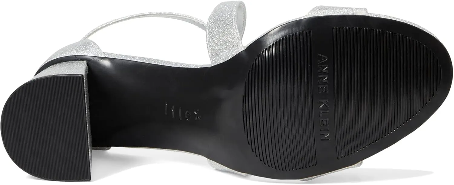 Anne Klein Womens Armaretta Patent Ankle Strap Block Heel