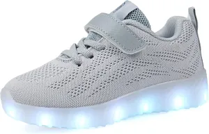 AoSiFu Kids Light Up Shoes Toddler Girls Boys Breathable Led Flashing Sneakers USB Charge