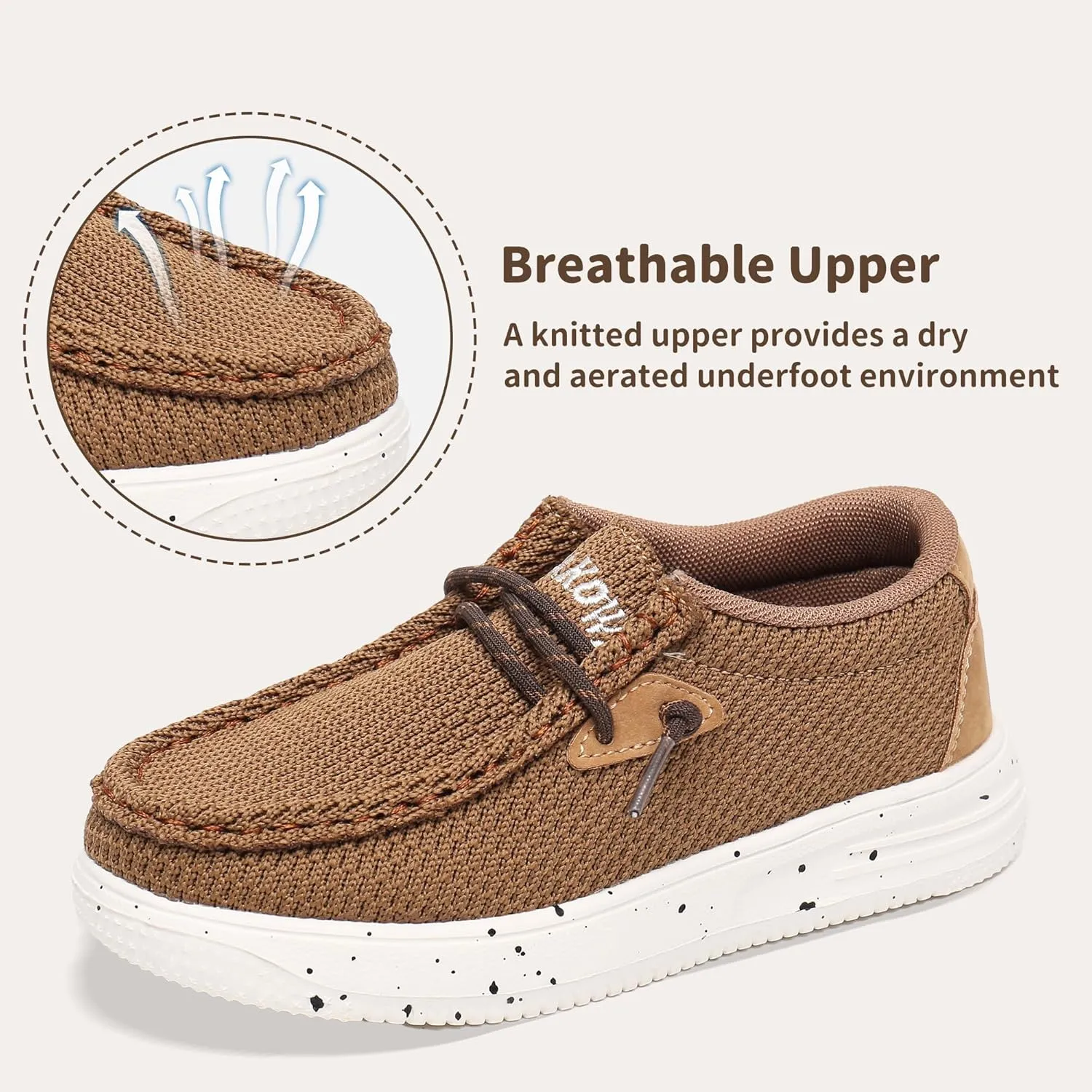 Apakowa Kids Boys Girls Loafers Slip-On Casual Walking Shoes Comfortable & Lightweight (Toddler/Little Kid/Big Kid)