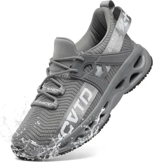 ARISIC Steel Toe Shoes for Men Women Non Slip Work Shoes Lightweight Waterproof Slip on Sneakers Women Kitchen Chef Slip Resistant Food Service