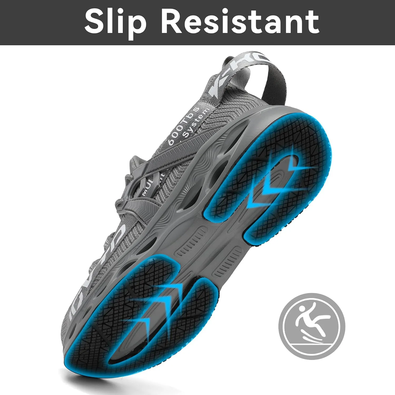 ARISIC Steel Toe Shoes for Men Women Non Slip Work Shoes Lightweight Waterproof Slip on Sneakers Women Kitchen Chef Slip Resistant Food Service