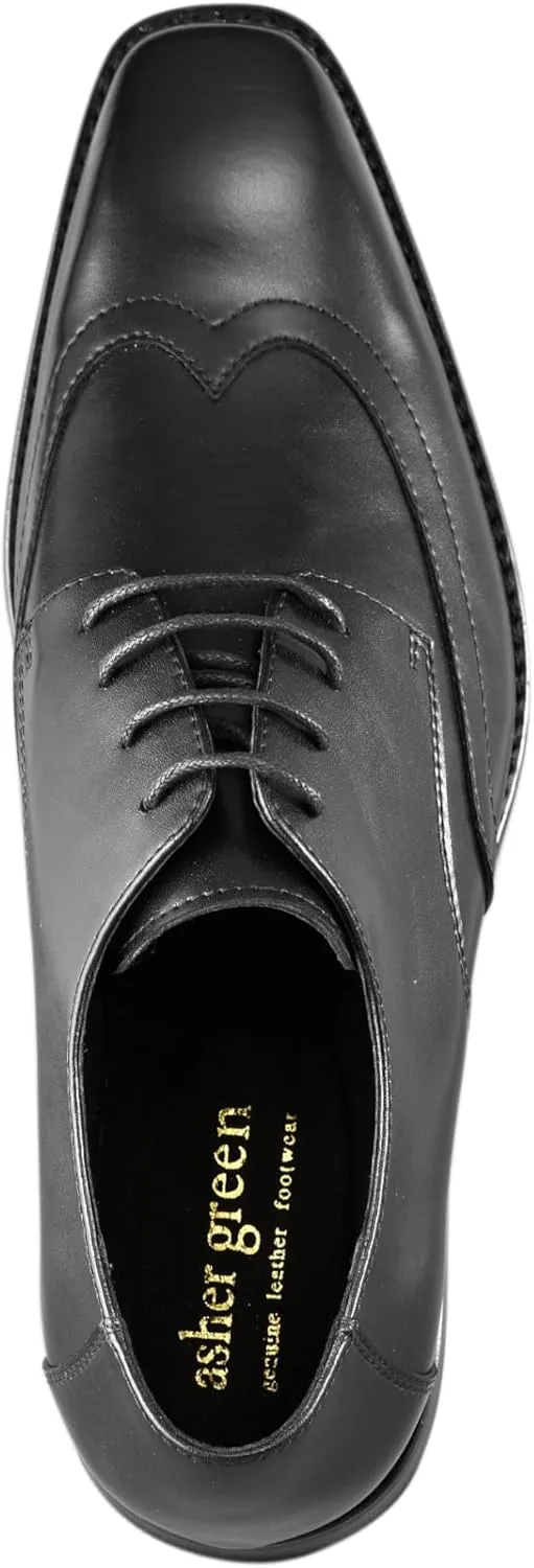 Asher Green AG100 - Men's Dress Shoes - Genuine Calf Leather Wingtip Oxfords - Two Tone and Multi Tone Mens Dress Shoes