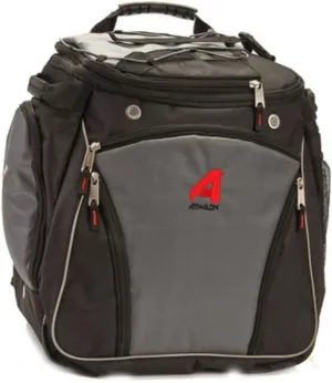 Athalon Heated Ski/Snowboard Boot Bag, Stores Gear Including Helmet, Goggles & Gloves, 12V Power, Grey & Black