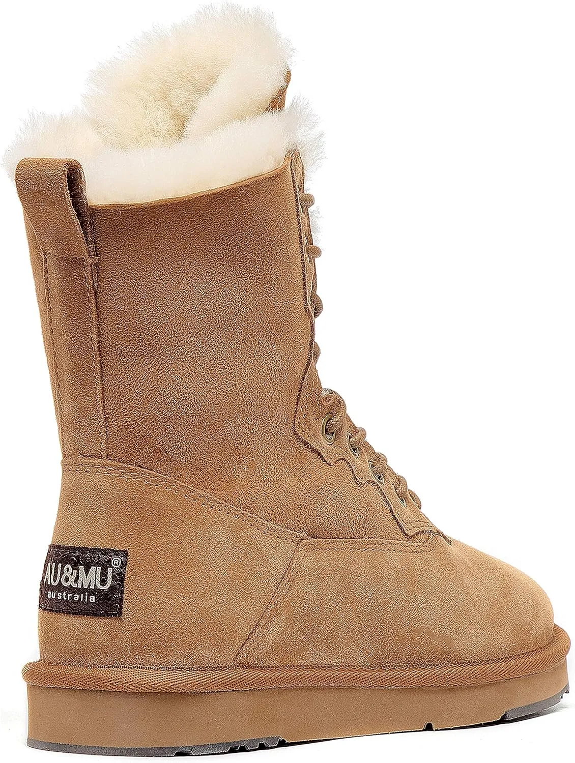 AUMU Women's Classic Casual Style Sheepskin Suede Winter Snow Boots