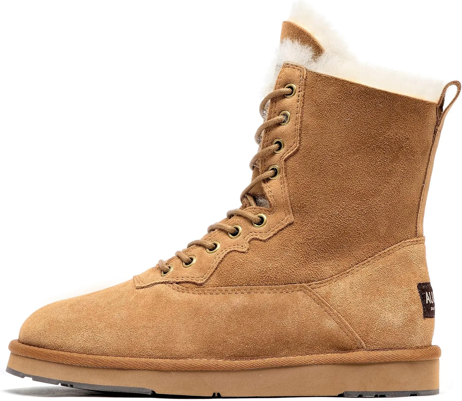 AUMU Women's Classic Casual Style Sheepskin Suede Winter Snow Boots
