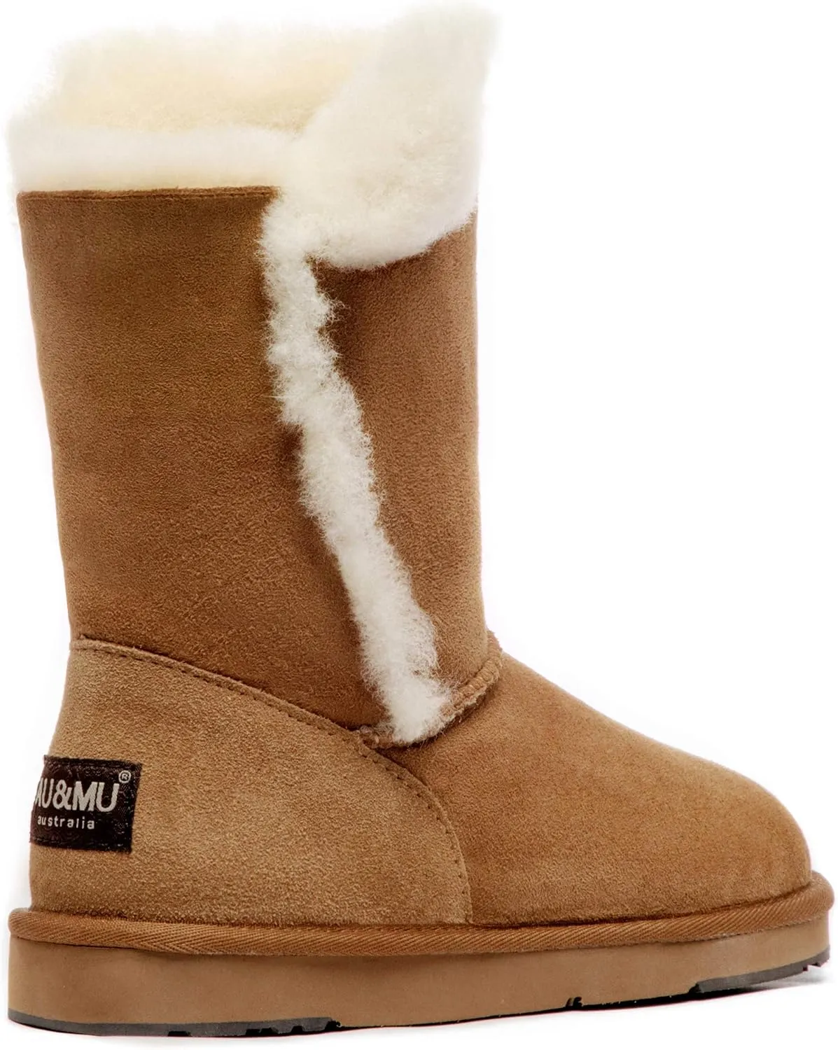 AUMU Women's National Style Matin Classic Style Sheepskin Suede Fashion Snow Warm Boot