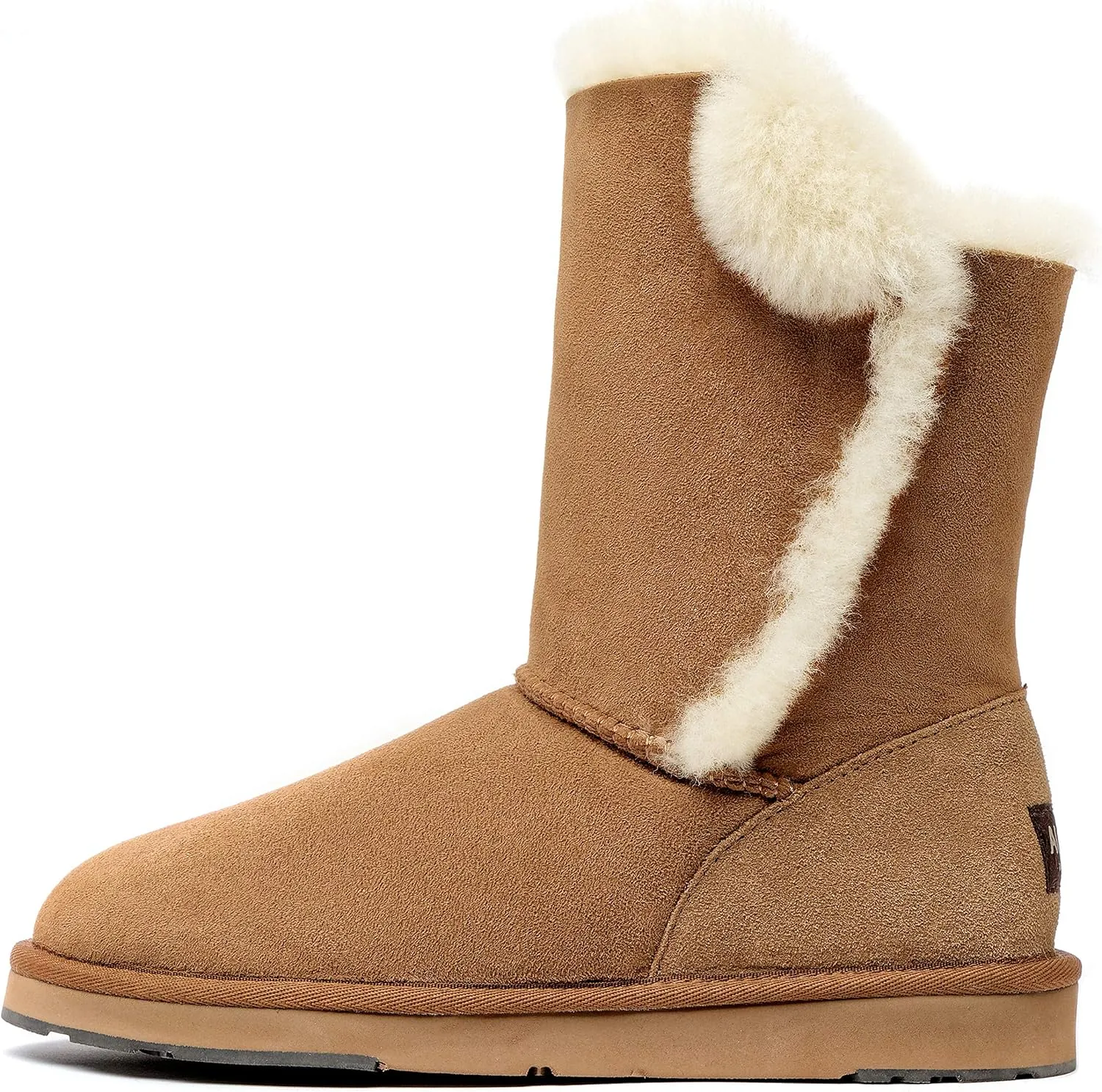 AUMU Women's National Style Matin Classic Style Sheepskin Suede Fashion Snow Warm Boot