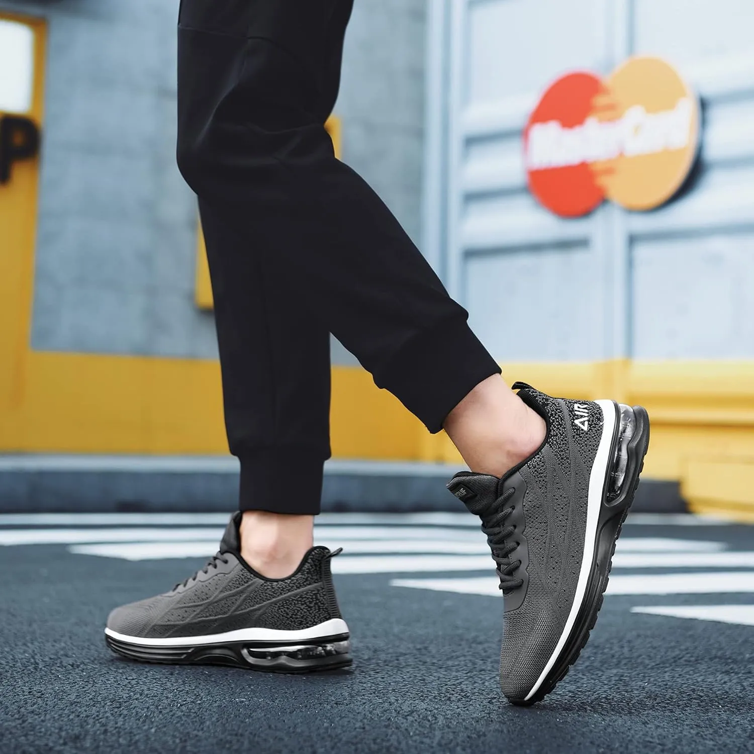 Autper Mens Athletic Running Tennis Shoes Lightweight Sport Gym Jogging Walking Sneakers US 7-US 12.5